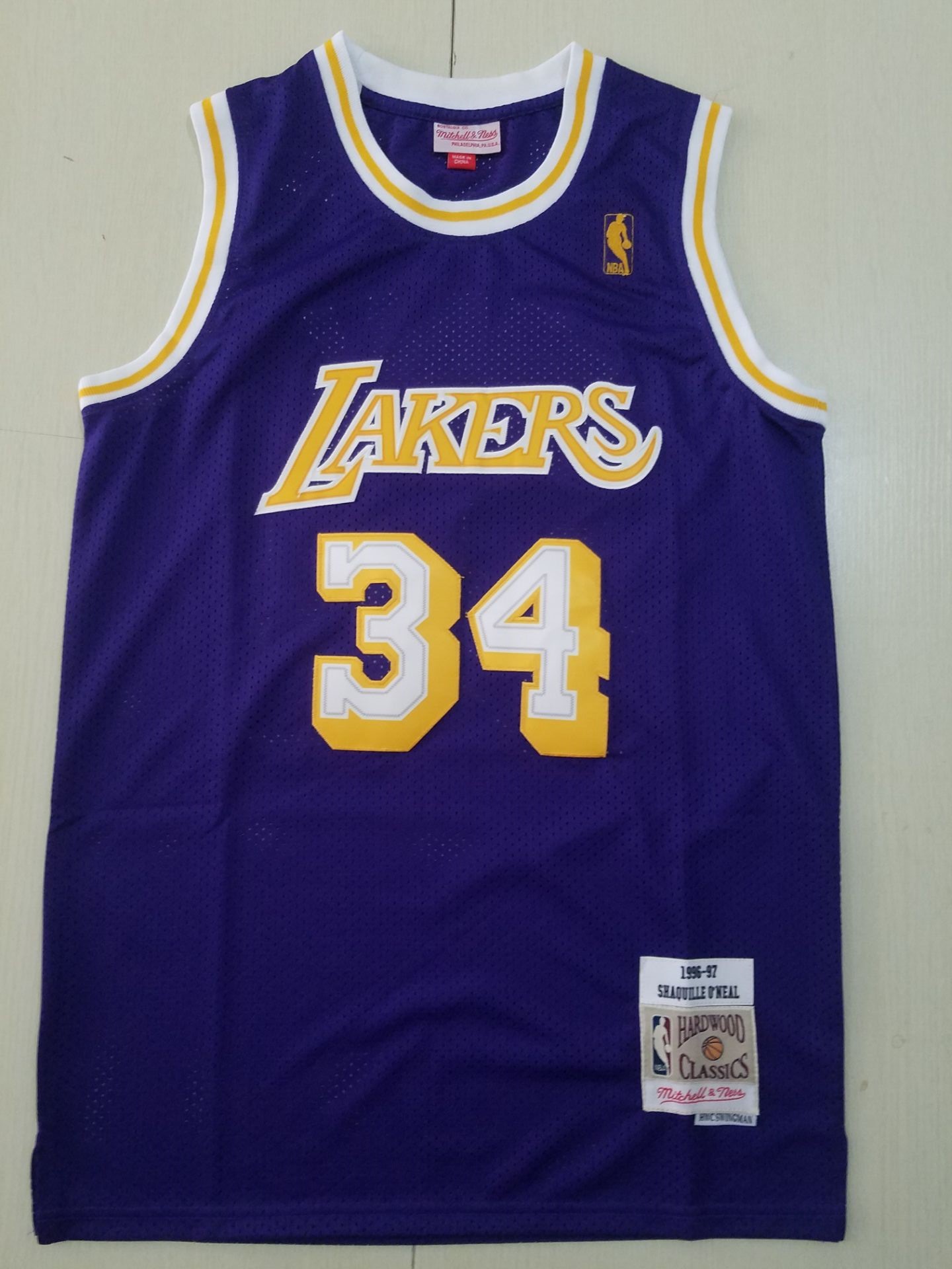 Men Los Angeles Lakers #34 O Neal purple Game Nike NBA Jerseys